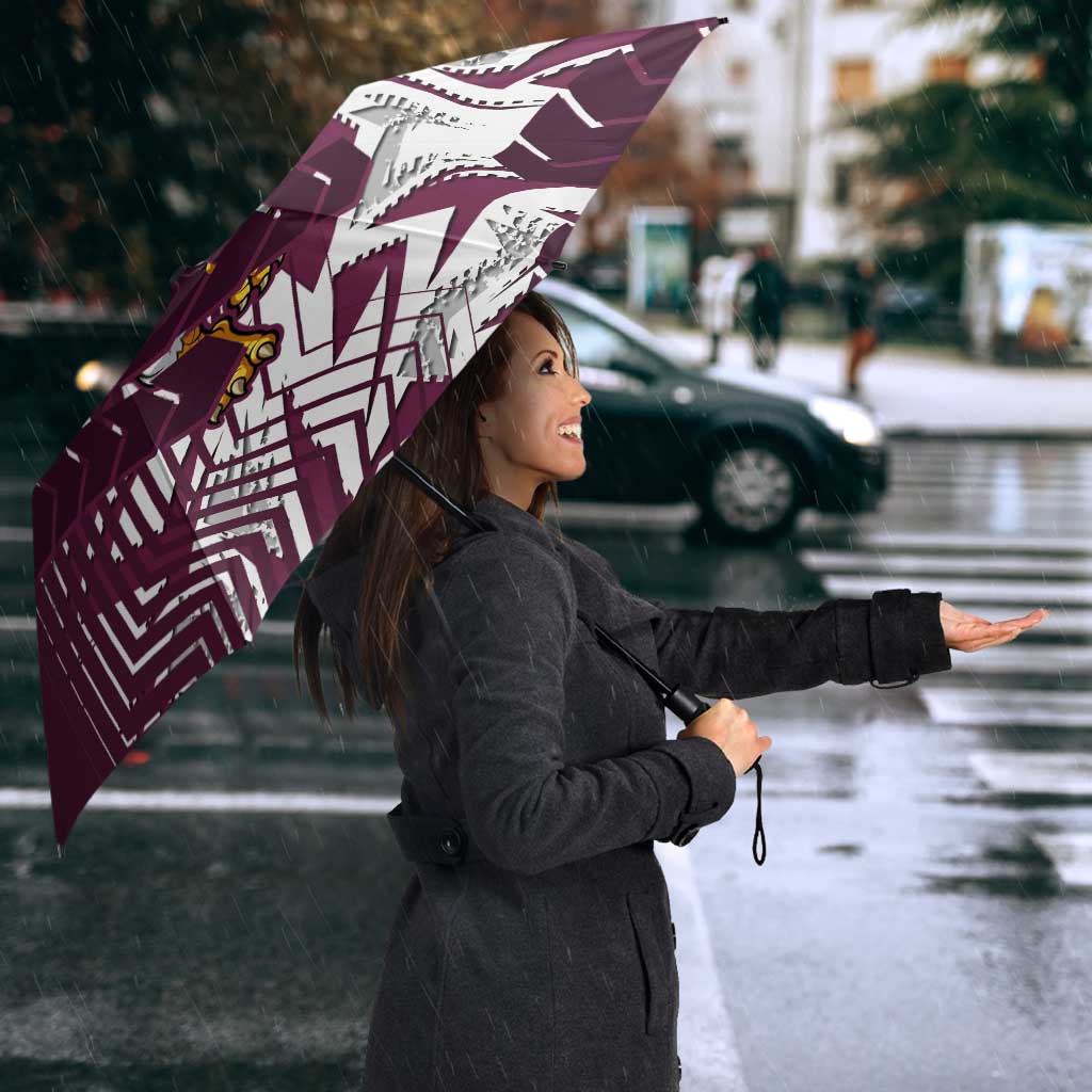 Manly Warringah Sea Eagles Rugby Umbrella Fierce Mascot Geometric Tribal Art