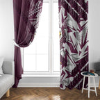 Manly Warringah Sea Eagles Rugby Window Curtain Fierce Mascot Geometric Tribal Art