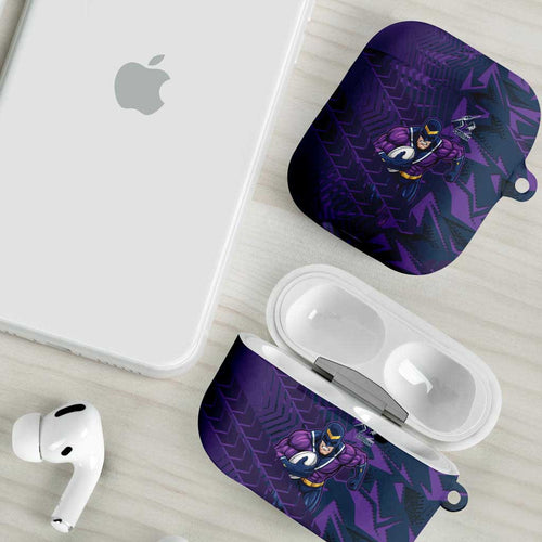 Melbourne Storm Rugby AirPods Case Fierce Mascot Geometric Tribal Art