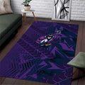Melbourne Storm Rugby Area Rug Fierce Mascot Geometric Tribal Art
