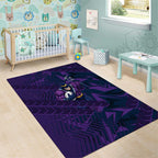 Melbourne Storm Rugby Area Rug Fierce Mascot Geometric Tribal Art