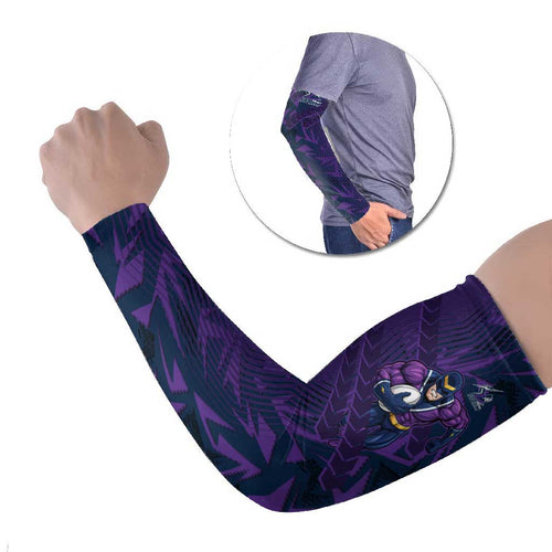 Melbourne Storm Rugby Arm Sleeves Fierce Mascot Geometric Tribal Art