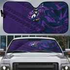 Melbourne Storm Rugby Auto Sun Shade Fierce Mascot Geometric Tribal Art