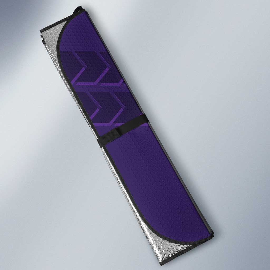 Melbourne Storm Rugby Auto Sun Shade Fierce Mascot Geometric Tribal Art