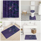 Melbourne Storm Rugby Bathroom Set Fierce Mascot Geometric Tribal Art