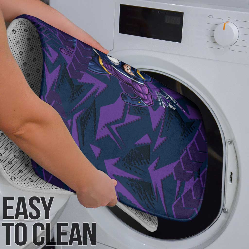 Melbourne Storm Rugby Bathroom Set Fierce Mascot Geometric Tribal Art