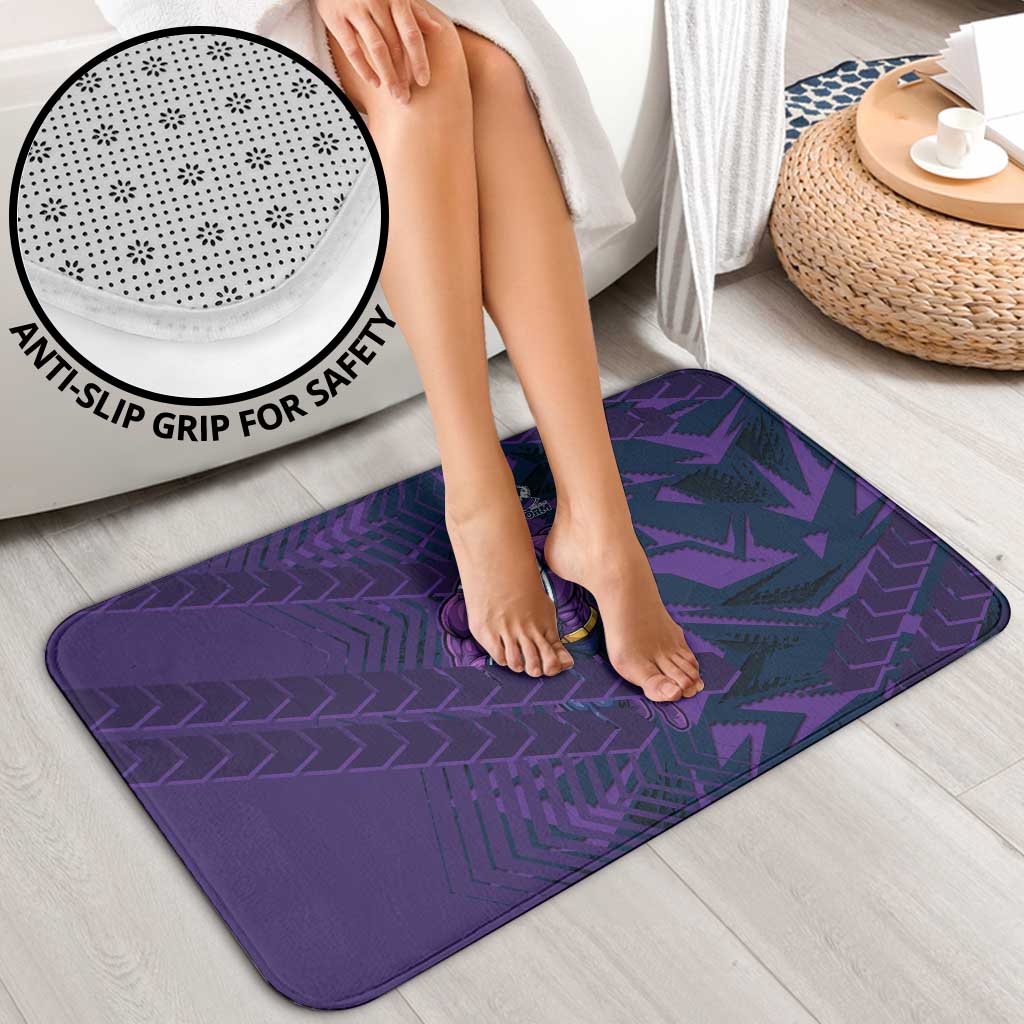 Melbourne Storm Rugby Bathroom Set Fierce Mascot Geometric Tribal Art