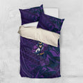 Melbourne Storm Rugby Bedding Set Fierce Mascot Geometric Tribal Art