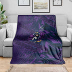 Melbourne Storm Rugby Blanket Fierce Mascot Geometric Tribal Art