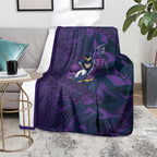 Melbourne Storm Rugby Blanket Fierce Mascot Geometric Tribal Art