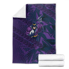 Melbourne Storm Rugby Blanket Fierce Mascot Geometric Tribal Art
