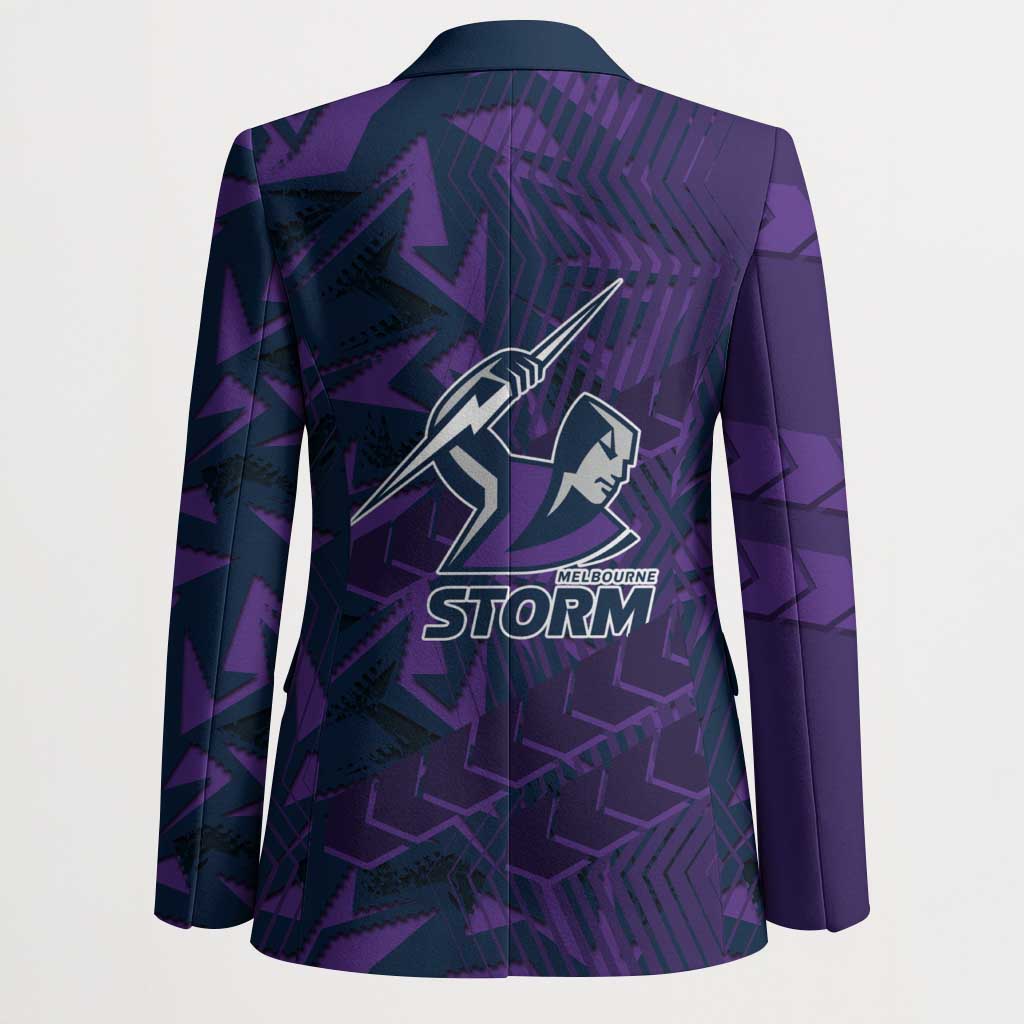 Melbourne Storm Rugby Blazer Fierce Mascot Geometric Tribal Art