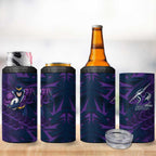Melbourne Storm Rugby 4 in 1 Can Cooler Tumbler Fierce Mascot Geometric Tribal Art