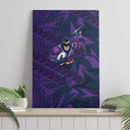 Melbourne Storm Rugby Canvas Wall Art Fierce Mascot Geometric Tribal Art