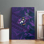 Melbourne Storm Rugby Canvas Wall Art Fierce Mascot Geometric Tribal Art