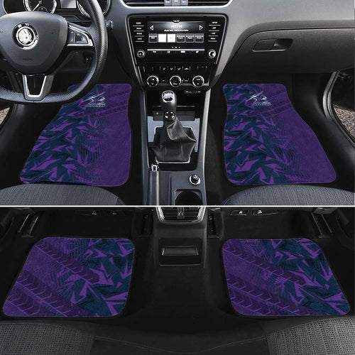 Melbourne Storm Rugby Car Mats Fierce Mascot Geometric Tribal Art