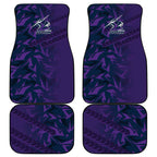 Melbourne Storm Rugby Car Mats Fierce Mascot Geometric Tribal Art