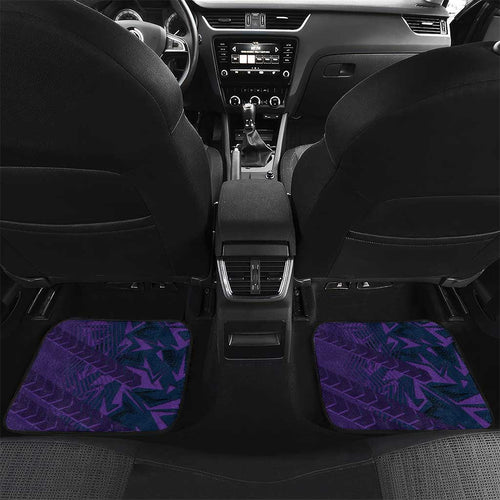 Melbourne Storm Rugby Car Mats Fierce Mascot Geometric Tribal Art
