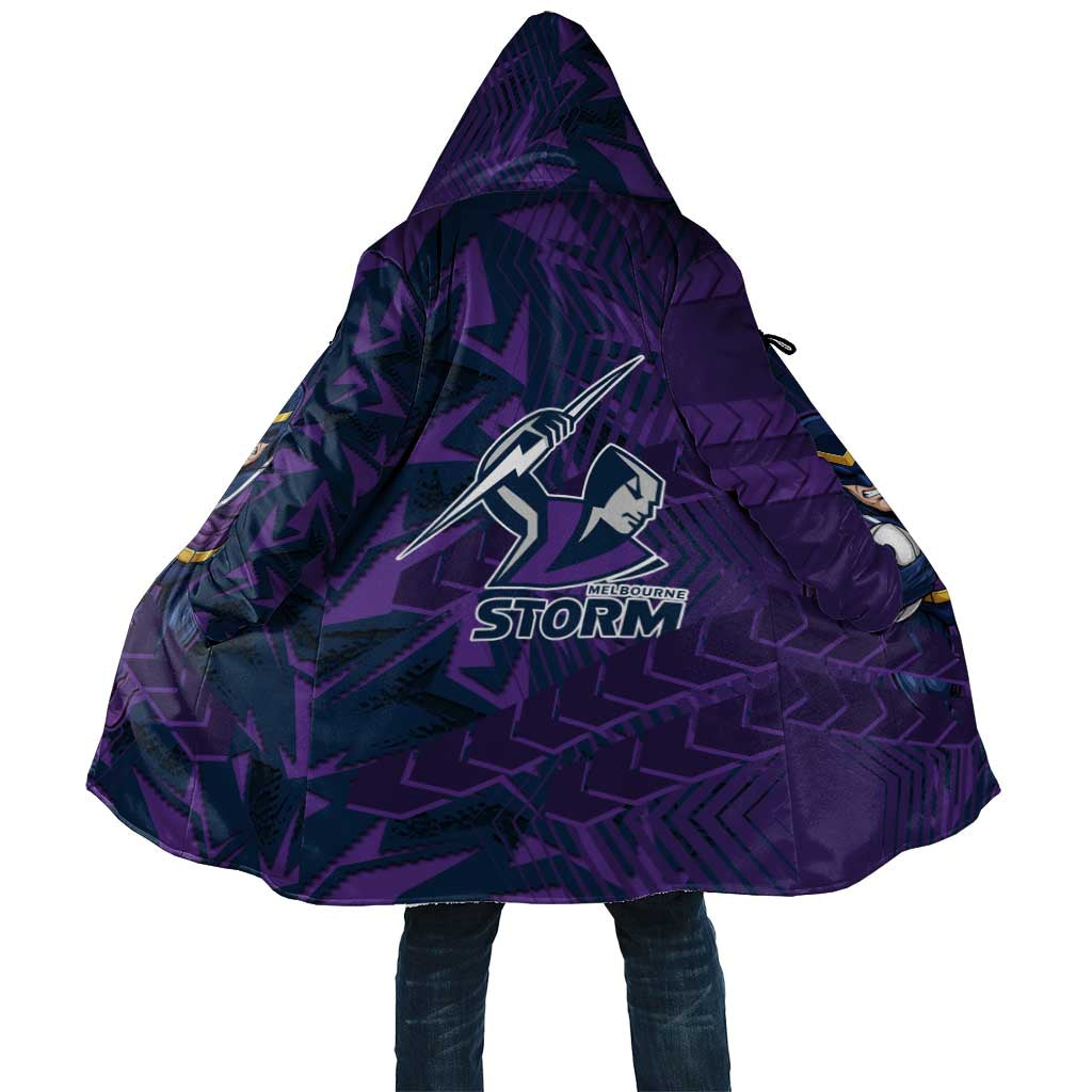 Melbourne Storm Rugby Cloak Fierce Mascot Geometric Tribal Art