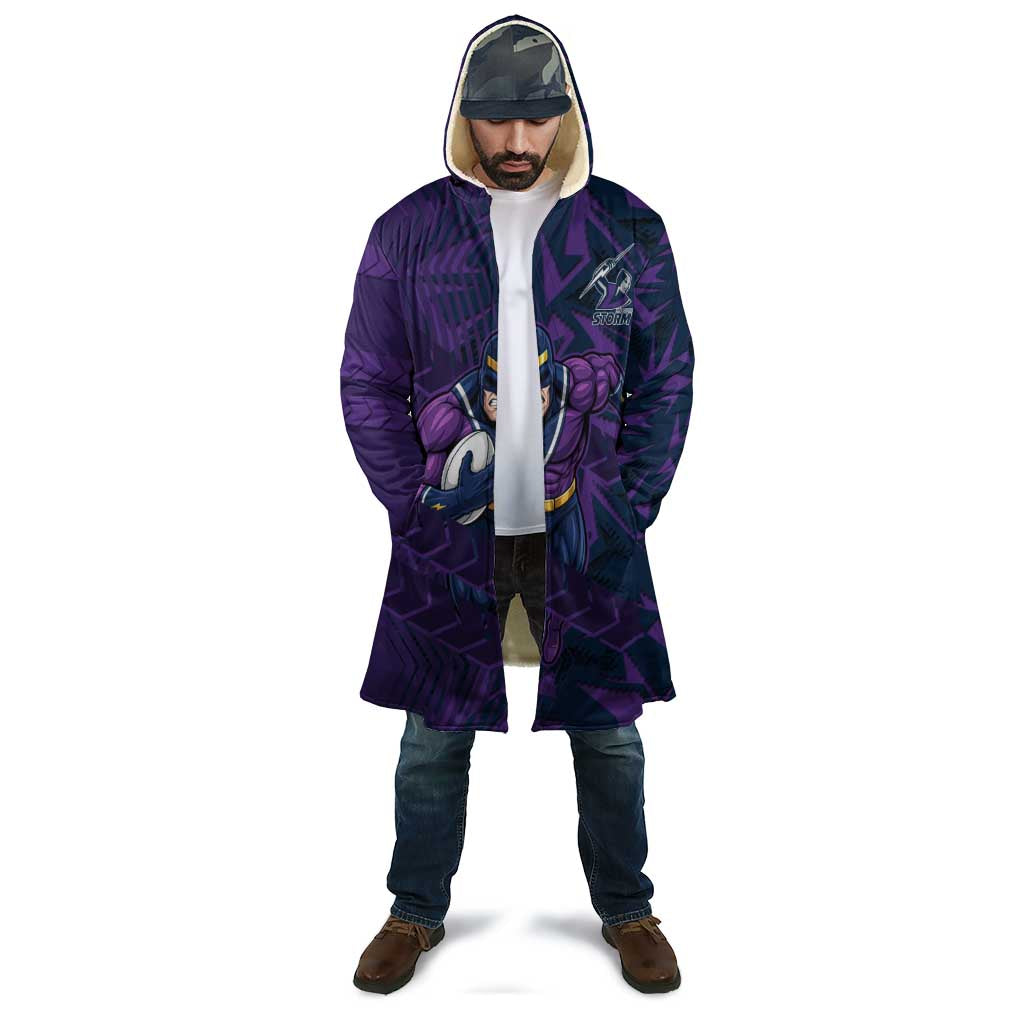 Melbourne Storm Rugby Cloak Fierce Mascot Geometric Tribal Art