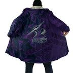 Melbourne Storm Rugby Cloak Fierce Mascot Geometric Tribal Art