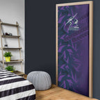 Melbourne Storm Rugby Door Cover Fierce Mascot Geometric Tribal Art