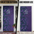 Melbourne Storm Rugby Door Cover Fierce Mascot Geometric Tribal Art