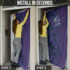Melbourne Storm Rugby Door Cover Fierce Mascot Geometric Tribal Art