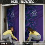 Melbourne Storm Rugby Door Cover Fierce Mascot Geometric Tribal Art