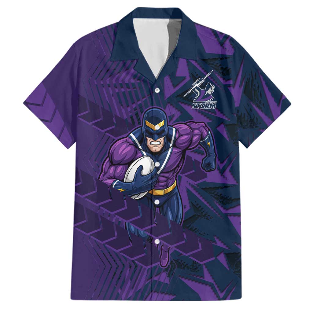 Melbourne Storm Rugby Family Matching Off Shoulder Maxi Dress and Hawaiian Shirt Fierce Mascot Geometric Tribal Art