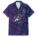 Melbourne Storm Rugby Family Matching Off Shoulder Maxi Dress and Hawaiian Shirt Fierce Mascot Geometric Tribal Art