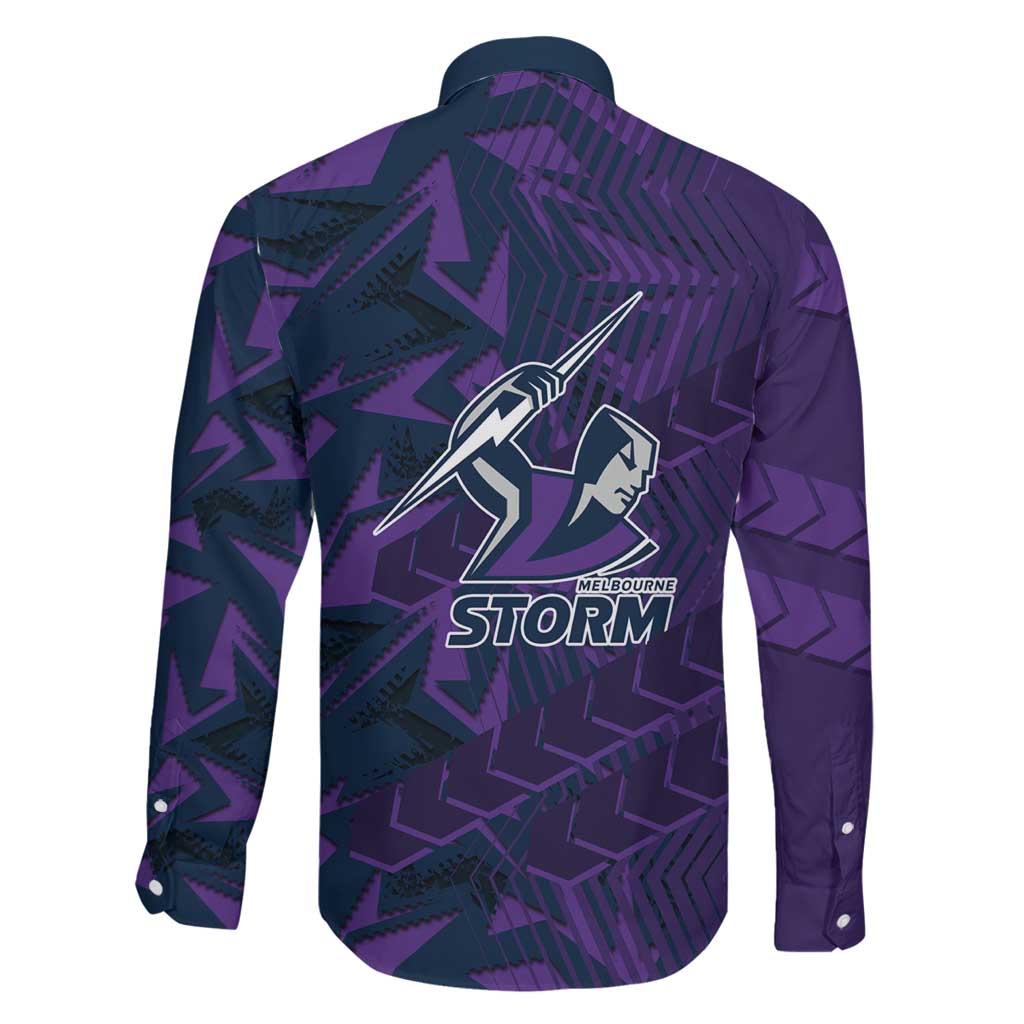 Melbourne Storm Rugby Family Matching Off Shoulder Maxi Dress and Hawaiian Shirt Fierce Mascot Geometric Tribal Art