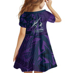 Melbourne Storm Rugby Family Matching Puletasi and Hawaiian Shirt Fierce Mascot Geometric Tribal Art