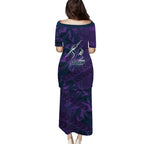 Melbourne Storm Rugby Family Matching Puletasi and Hawaiian Shirt Fierce Mascot Geometric Tribal Art