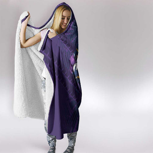Melbourne Storm Rugby Hooded Blanket Fierce Mascot Geometric Tribal Art
