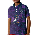 Melbourne Storm Rugby Kid Polo Shirt Fierce Mascot Geometric Tribal Art