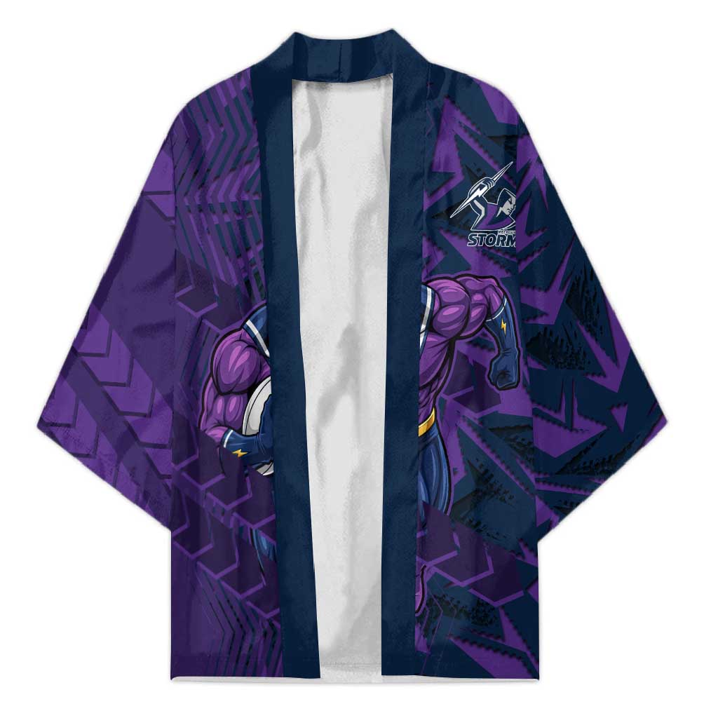 Melbourne Storm Rugby Kimono Fierce Mascot Geometric Tribal Art