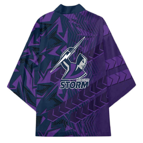 Melbourne Storm Rugby Kimono Fierce Mascot Geometric Tribal Art