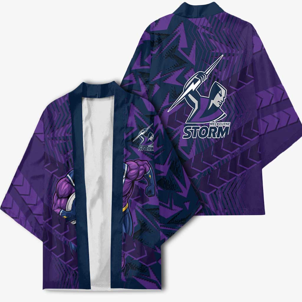 Melbourne Storm Rugby Kimono Fierce Mascot Geometric Tribal Art