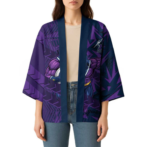 Melbourne Storm Rugby Kimono Fierce Mascot Geometric Tribal Art
