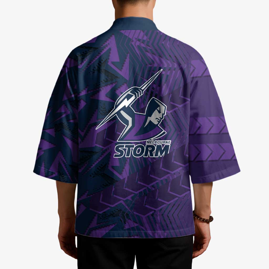 Melbourne Storm Rugby Kimono Fierce Mascot Geometric Tribal Art