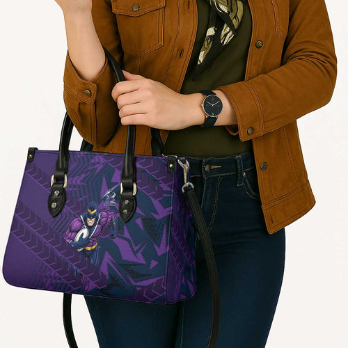 Melbourne Storm Rugby Leather Bag Fierce Mascot Geometric Tribal Art