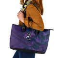 Melbourne Storm Rugby Leather Tote Bag Fierce Mascot Geometric Tribal Art
