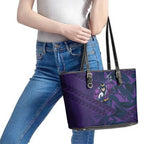 Melbourne Storm Rugby Leather Tote Bag Fierce Mascot Geometric Tribal Art