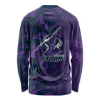 Melbourne Storm Rugby Long Sleeve Shirt Fierce Mascot Geometric Tribal Art