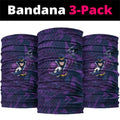 Melbourne Storm Rugby Neck Gaiter Fierce Mascot Geometric Tribal Art