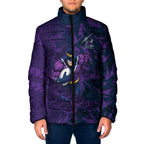 Melbourne Storm Rugby Padded Jacket Fierce Mascot Geometric Tribal Art