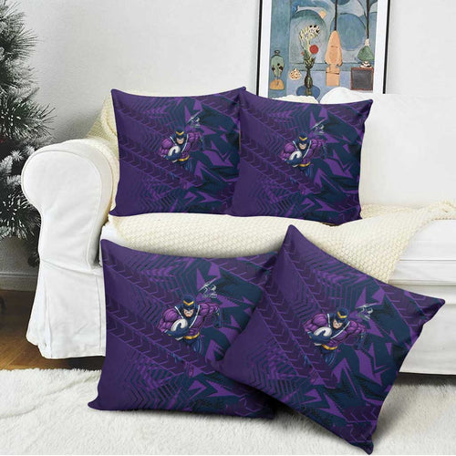 Melbourne Storm Rugby Pillow Cover Fierce Mascot Geometric Tribal Art