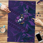 Melbourne Storm Rugby Puzzle Fierce Mascot Geometric Tribal Art
