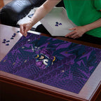 Melbourne Storm Rugby Puzzle Fierce Mascot Geometric Tribal Art